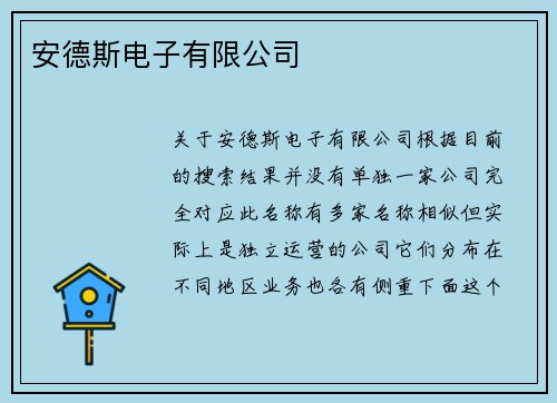 安德斯电子有限公司